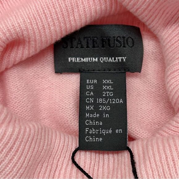State Fusio Ribbed Turtleneck Sweater Merino Wool Long Sleeve NWT Size XXL - Picture 5 of 11